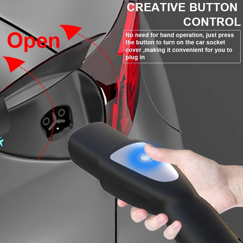 Portable EV Charger 3.5kW TS-NACS Plug with LCD Screen – Travel & Home Charging for Tesla