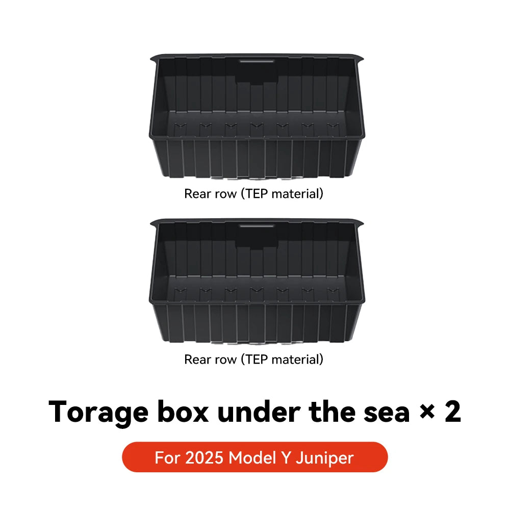 Tesla Model Y Under Seat Storage Box (2021–2024) – Driver & Passenger Side ABS Felt Organizer