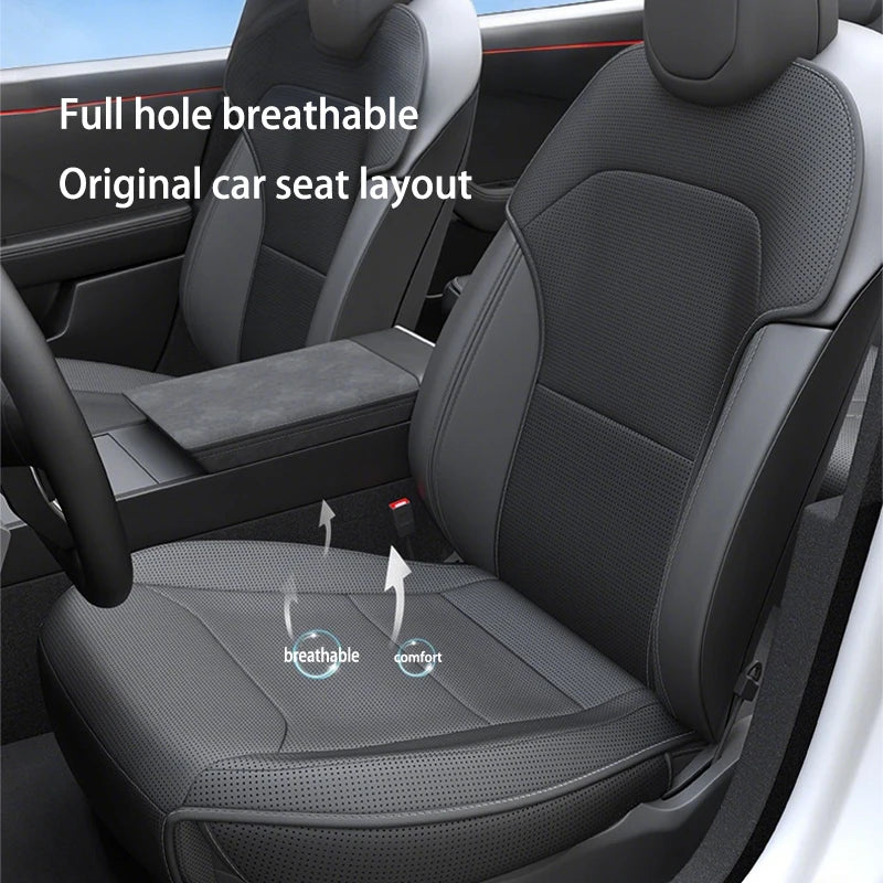 Tesla Model Y 2025 PU Seat Cushion – Breathable, Comfortable, Four Seasons Back Row Cover