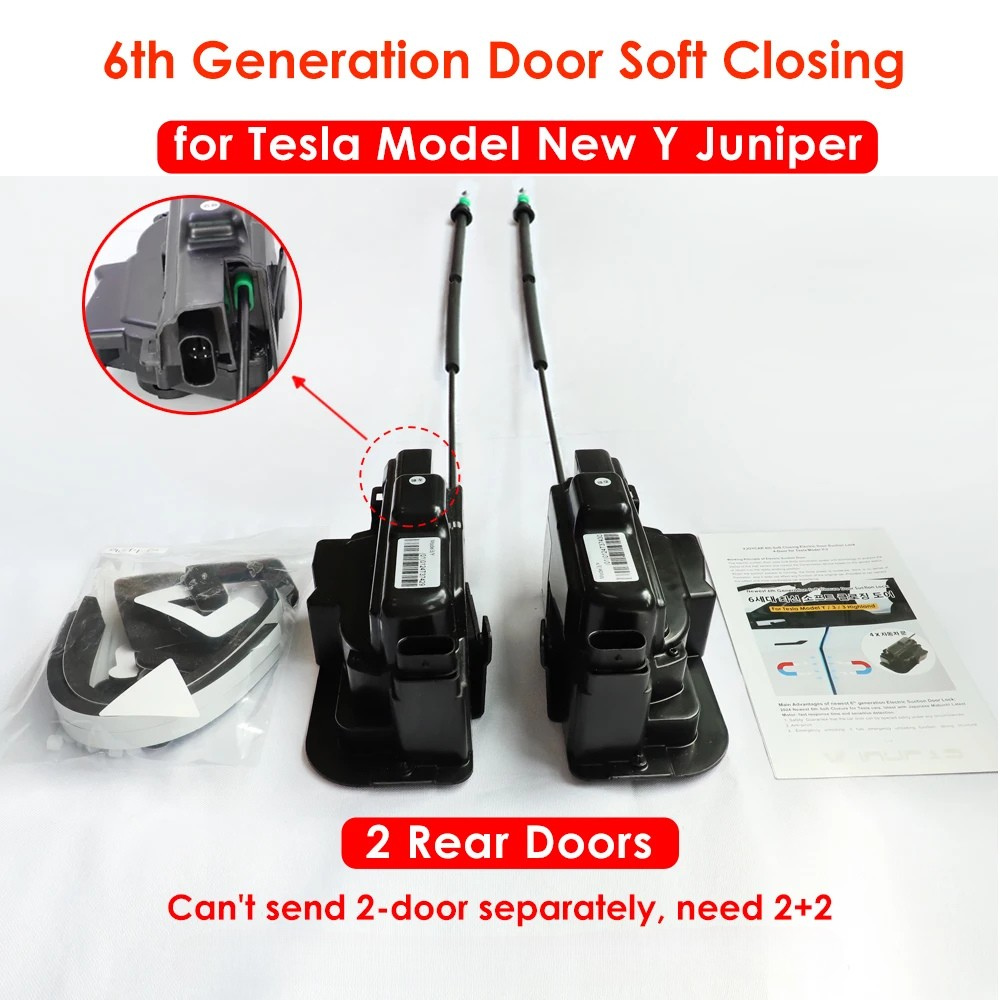 2025 Tesla Model 3/Y/Highland/Juniper Soft Close Door Kit – 4-Door Electric Suction System