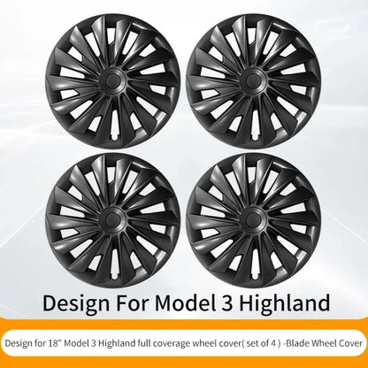 Tesla Model 3 Highland 2023-2025 Wheel Covers – 18 Inch Storm Style Hubcaps (Set of 4)