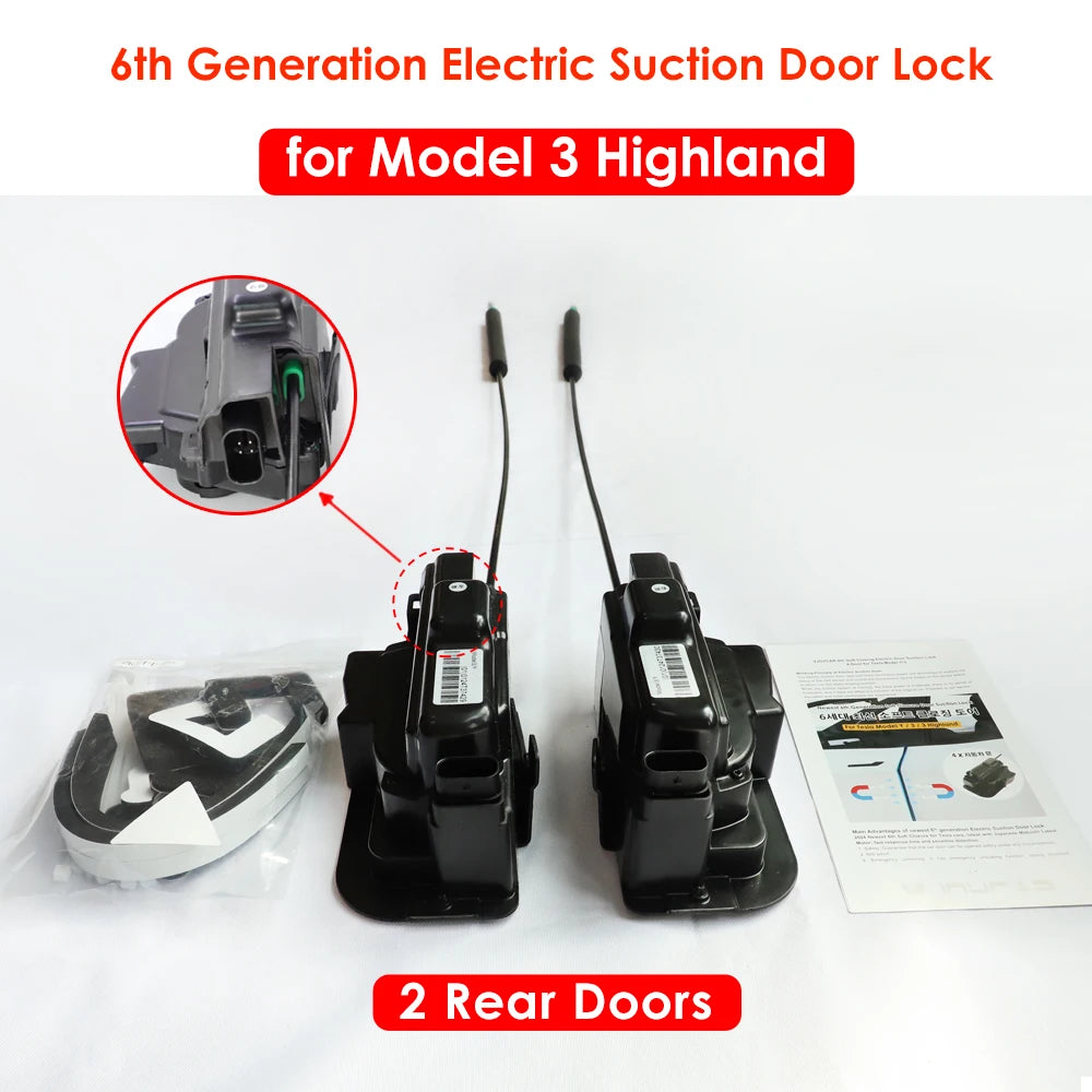 2025 Tesla Model 3/Y/Highland/Juniper Soft Close Door Kit – 4-Door Electric Suction System