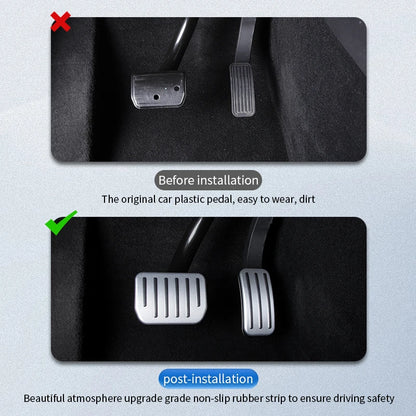 Tesla Model Y Juniper (2025 Launch) & Model 3 Highland (2017–2024) – Accelerator, Brake & Foot Rest Anti-Slip Pedal Covers