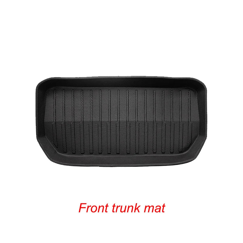 Trunk Mats for Tesla Model Y – All-Weather TPE Waterproof Non-Slip Cargo Liners (Front & Rear)
