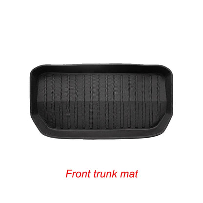 Trunk Mats for Tesla Model Y – All-Weather TPE Waterproof Non-Slip Cargo Liners (Front & Rear)