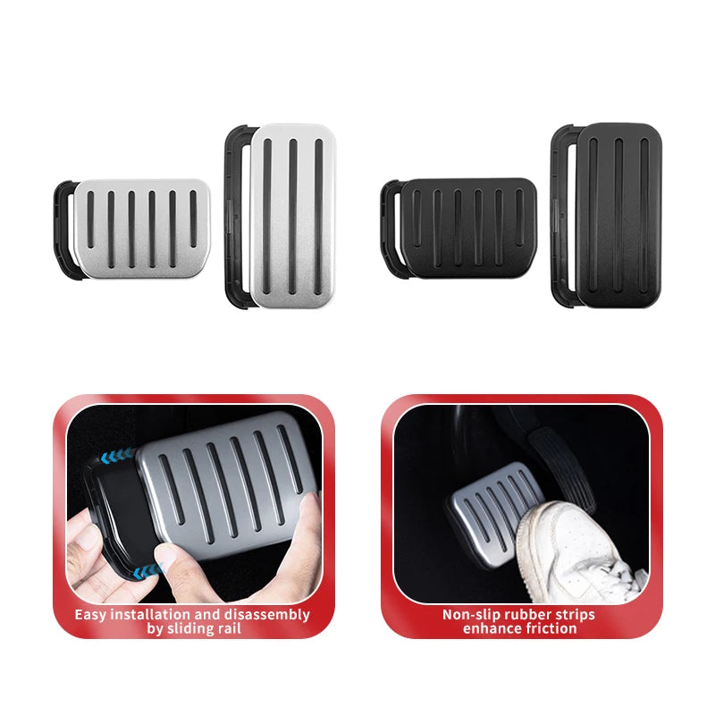 Tesla Model Y Juniper (2025 Launch) & Model 3 Highland (2017–2024) – Accelerator, Brake & Foot Rest Anti-Slip Pedal Covers