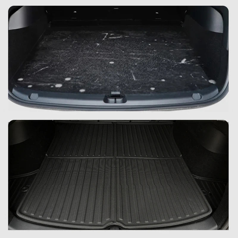 Trunk Mats for Tesla Model Y – All-Weather TPE Waterproof Non-Slip Cargo Liners (Front & Rear)
