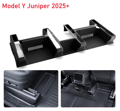 Tesla Model Y (2021–2025) Under Seat Corner Guard – TPE Slide Rail Protector Cover (Anti-Kick & Scratch-Resistant)