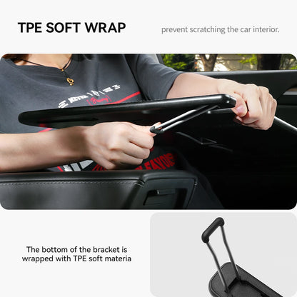 Tesla Model 3/Y Steering Wheel Table – Portable Car Desk for Laptop, Food & Travel (2022–2024)