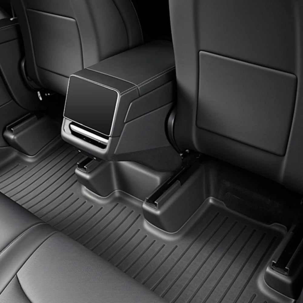 Tesla Model Y (2021–2025) Under Seat Corner Guard – TPE Slide Rail Protector Cover (Anti-Kick & Scratch-Resistant)