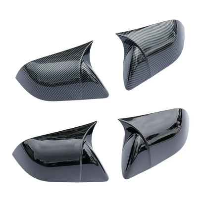 2024 Tesla Model 3/Y Highland Side Mirror Covers – Carbon Fiber Style Wing Rear View Caps (2PCS)