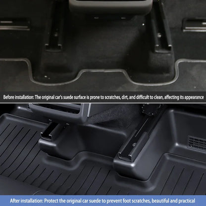 Tesla Model Y (2021–2025) Under Seat Corner Guard – TPE Slide Rail Protector Cover (Anti-Kick & Scratch-Resistant)