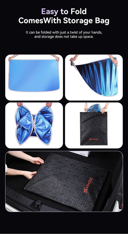 Tesla Model 3 & Y Highland 2021–2025 Magnetic Sunshade | Glass Roof & Sunroof Skylight Cover