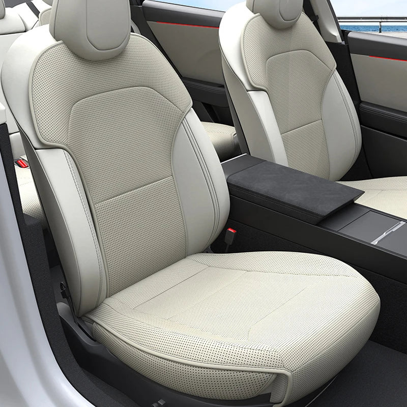 Tesla Model Y 2025 PU Seat Cushion – Breathable, Comfortable, Four Seasons Back Row Cover