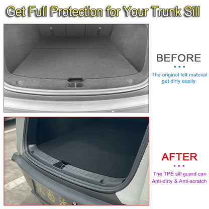 Tesla Model Y Juniper & Model 3 Highland Trunk Sill Guard – Rear Bumper Protector Cargo Mat (2024–2025)