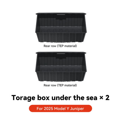 Tesla Model Y Under Seat Storage Box (2021–2024) – Driver & Passenger Side ABS Felt Organizer