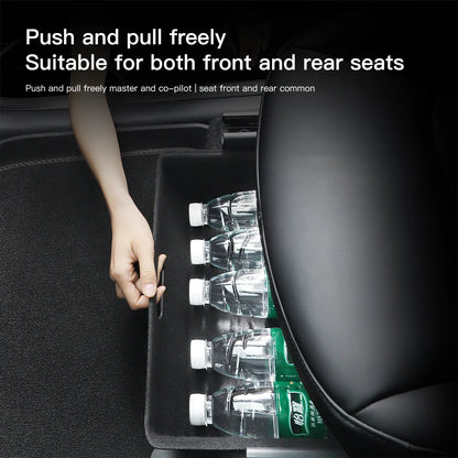 Tesla Model Y Under Seat Storage Box (2021–2024) – Driver & Passenger Side ABS Felt Organizer