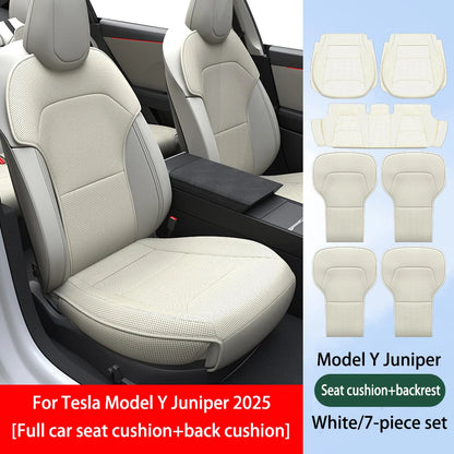 Tesla Model Y 2025 PU Seat Cushion – Breathable, Comfortable, Four Seasons Back Row Cover