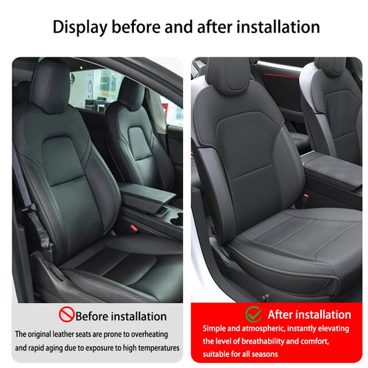 Tesla Model Y 2025 PU Seat Cushion – Breathable, Comfortable, Four Seasons Back Row Cover