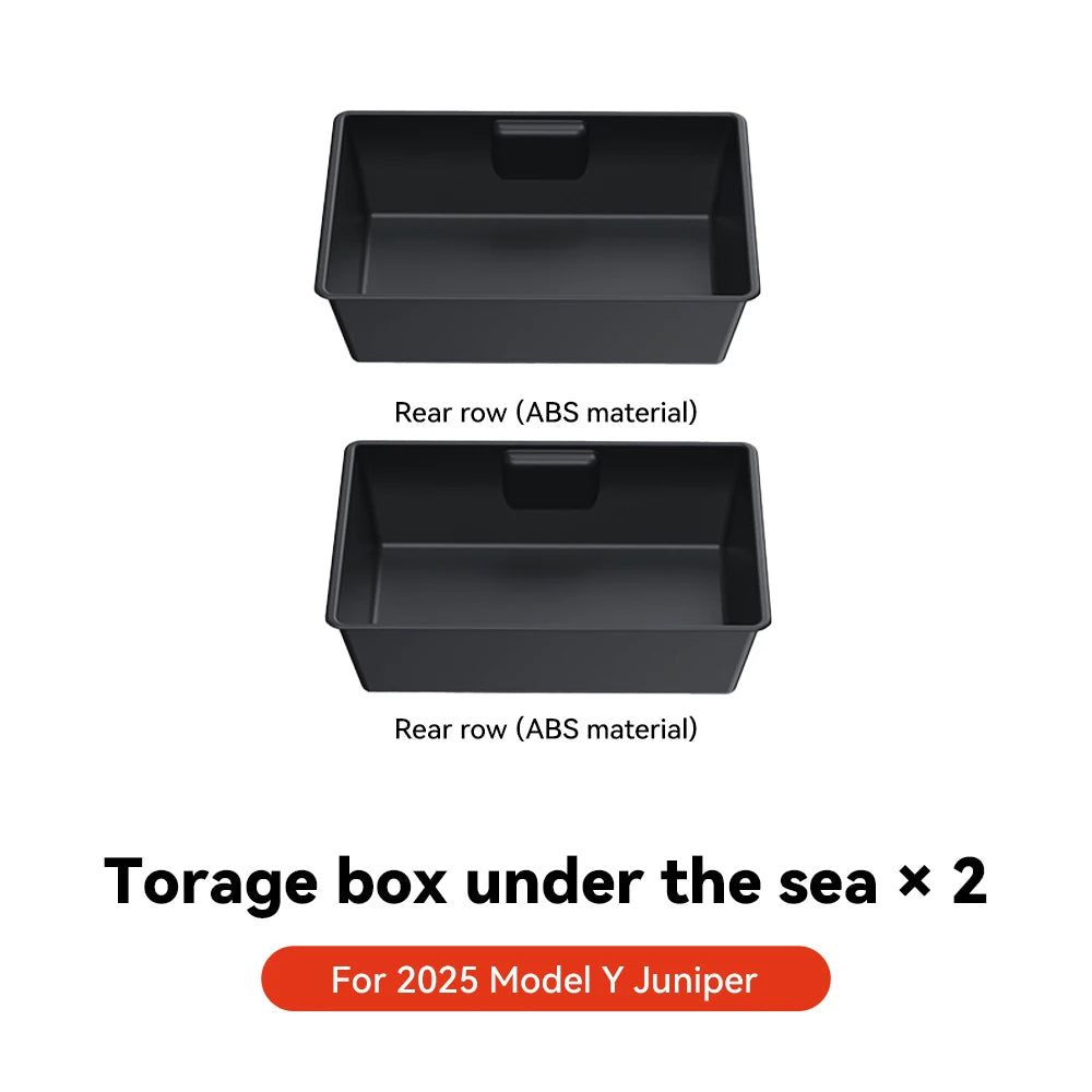 Tesla Model Y Under Seat Storage Box (2021–2024) – Driver & Passenger Side ABS Felt Organizer