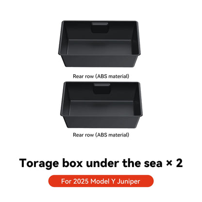 Tesla Model Y Under Seat Storage Box (2021–2024) – Driver & Passenger Side ABS Felt Organizer