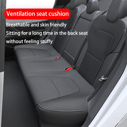 Tesla Model Y 2025 PU Seat Cushion – Breathable, Comfortable, Four Seasons Back Row Cover