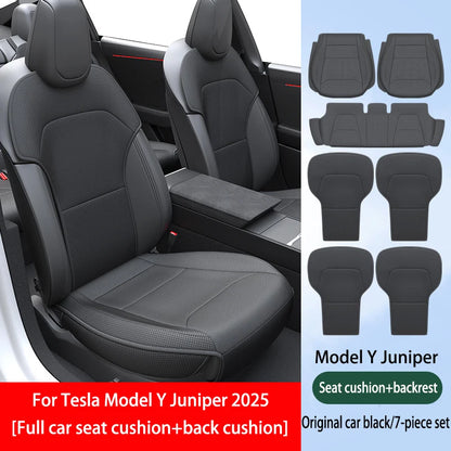 Tesla Model Y 2025 PU Seat Cushion – Breathable, Comfortable, Four Seasons Back Row Cover