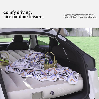Tesla Model Y Inflatable Camping Mattress – Self-Inflating Travel Bed for Car Camping