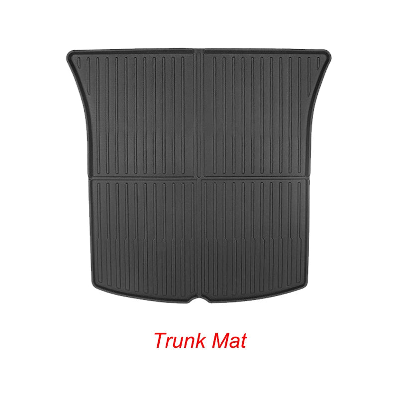 Trunk Mats for Tesla Model Y – All-Weather TPE Waterproof Non-Slip Cargo Liners (Front & Rear)