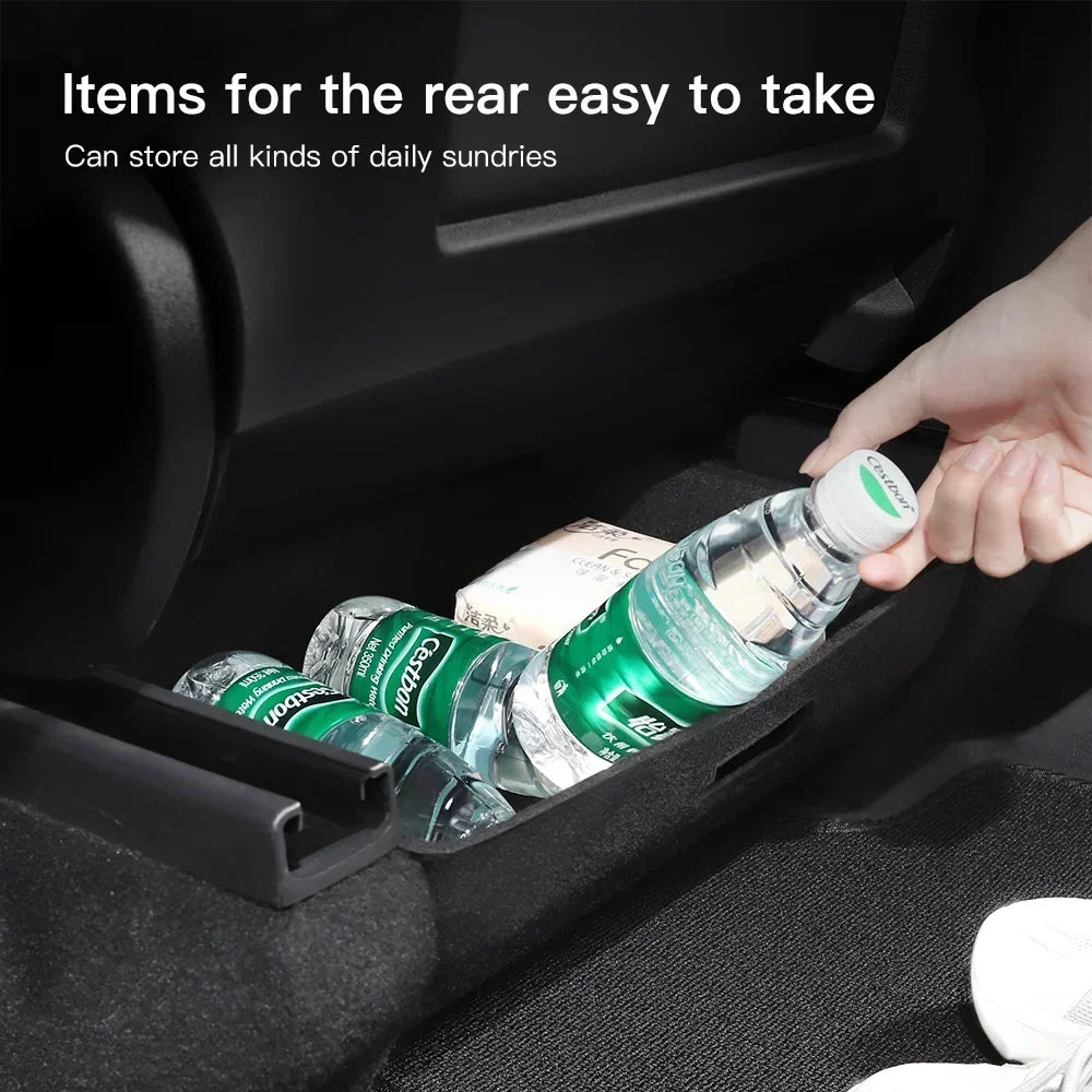 Tesla Model Y Under Seat Storage Box (2021–2024) – Driver & Passenger Side ABS Felt Organizer