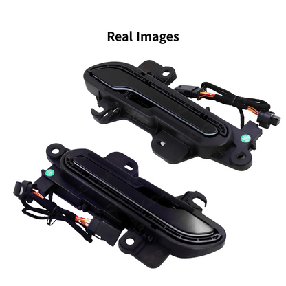 Real product images of Tesla wireless LED auto door handle assembly for Model 3 and Model Y