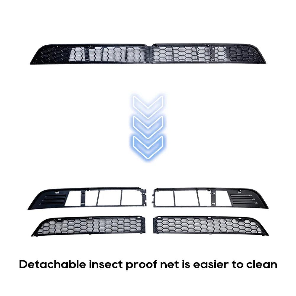 Tesla Model Y 2025 detachable grille mesh cover – easy to clean insect proof net