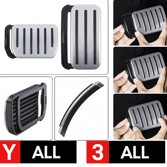 Tesla Model Y Juniper 2025 & Model 3 Highland Anti-Slip Pedal Covers Set – Accelerator, Brake, Foot Rest