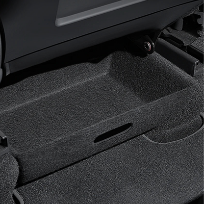 Tesla Model Y Under Seat Storage Box ABS Felt Organizer for Driver & Passenger Side (2021–2024)