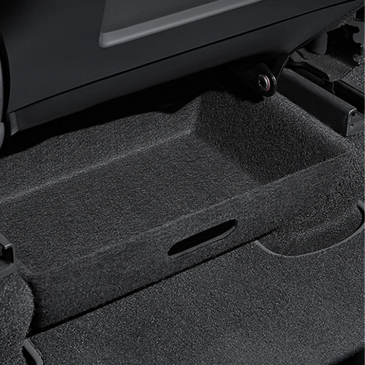 Tesla Model Y Under Seat Storage Box ABS Felt Organizer for Driver & Passenger Side (2021–2024)