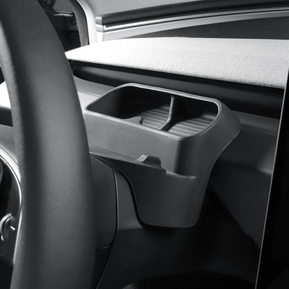 Tesla Model Y 2025 and Model 3 Highland 2024 steering wheel storage box for sunglasses and phone